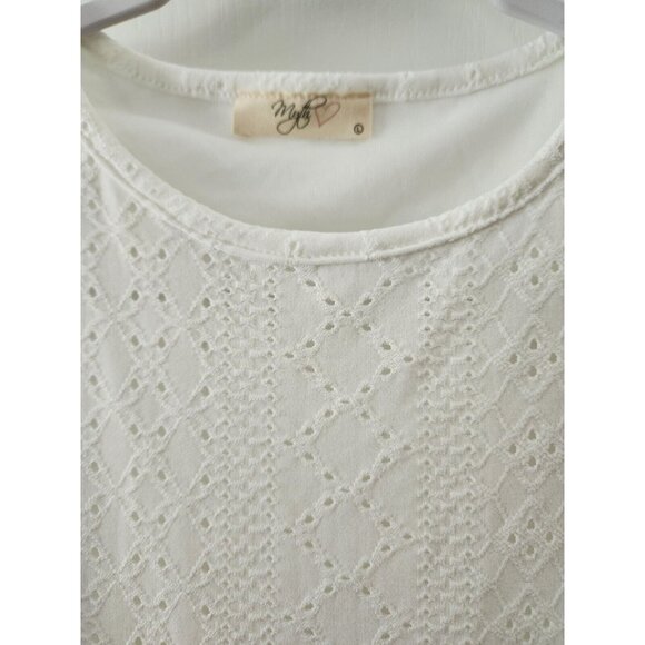 Myth Women's Sleeveless Sweet Solid Summer White Dress Size L - Picture 5 of 15